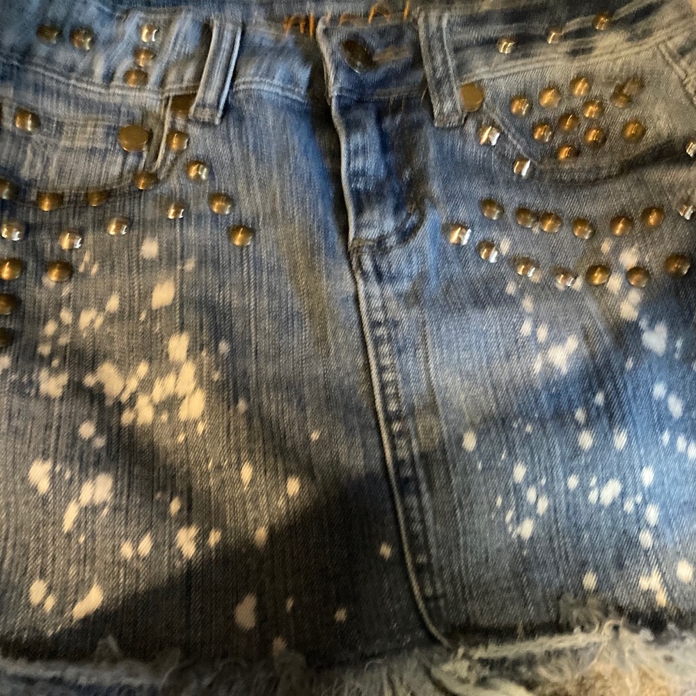 Rue 21 denim studded mini skirt